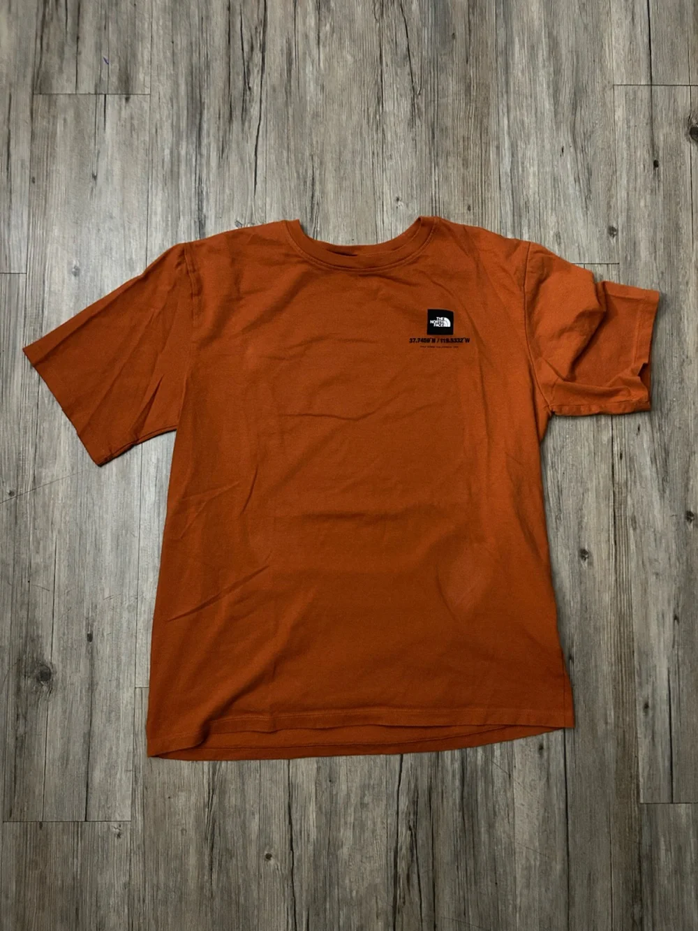 The North Face Men’s Short-Sleeve Tee in Rust Orange